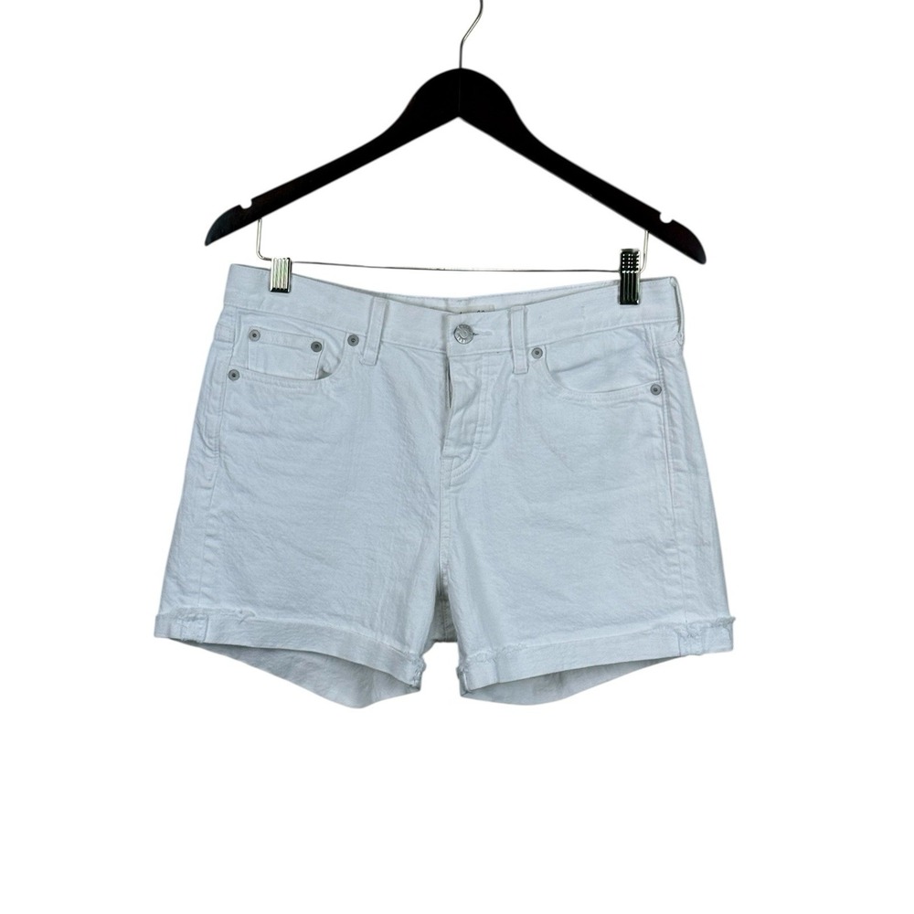 Madewell Ivory Jean Short Womens Size 25 Denim Raw Cuff